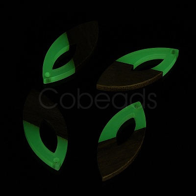 Luminous Glow in the Dark Wood & Resin Pendant WOOD-H104-06-1