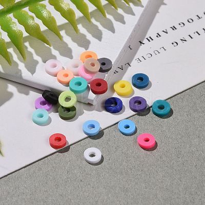 240G 24 Colors Handmade Polymer Clay Beads CLAY-JP0001-07-4mm-1