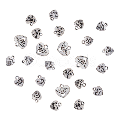 Tibetan Style Alloy Charms TIBE-CJ0001-08-1