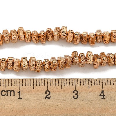 Electroplated Natural Lava Rock Beads Strands G-I360-H02-02-1