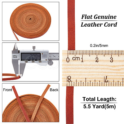 Gorgecraft Flat Leather Jewelry Cord WL-GF0001-07B-01-1