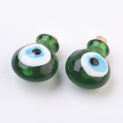 Handmade Lampwork Perfume Bottle Pendants LAMP-P044-H06-1