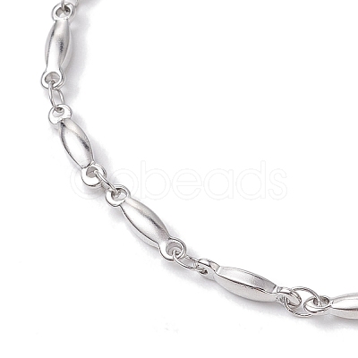 Non-Tarnish 304 Stainless Steel Bar Link Chain Anklets AJEW-AN00602-01-1