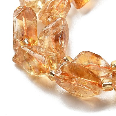 Natural Citrine Beads Strands G-H074-C02-03-1