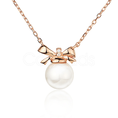 Sweet and Lovely S925 Silver Freshwater Pearl Pendant Necklaces RR3530-1