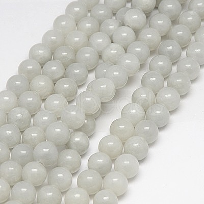 Natural Yellow Jade Beads Strands X-G-G598-6mm-YXS-03-1