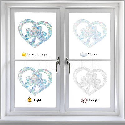 Waterproof PVC Colored Laser Stained Window Film Static Stickers DIY-WH0314-114-1