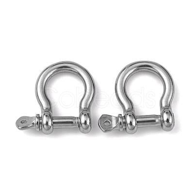 Non-Tarnish 304 Stainless Steel D-Ring Anchor Shackle Clasps STAS-H142-06P-1