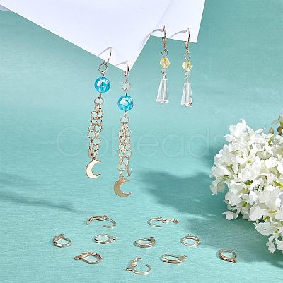 Unicraftale 40Pcs 2 Style 304 Stainless Steel Leverback Earring Findings STAS-UN0030-70-1