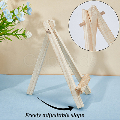 Foldable Wood Triangle Easel WOOD-WH0022-55A-1