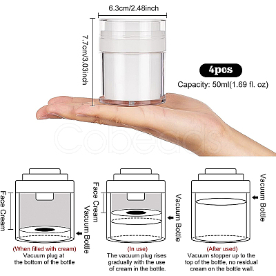 Acrylic Airless Pump Jars MRMJ-WH0083-01-1