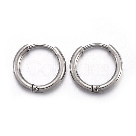 304 Stainless Steel Huggie Hoop Earrings EJEW-L205-02D-P-1