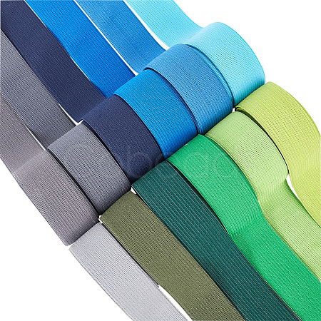 BENECREAT 30M 12 Colors Colored Flat Elastic Rubber Band EC-BC0001-51-1