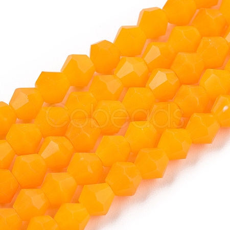 Opaque Solid Color Glass Beads Strands GLAA-TAC0022-4mm-B04-1