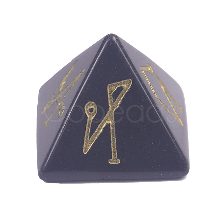 Pyramid Reiki Natural Obsidian Display Decorations DJEW-PW0013-41C-1