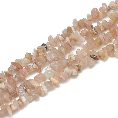 Natural Sunstone Beads Strands X-G-S315-33-1