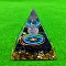 Orgonite Pyramid Resin Energy Generators, Natural Amethyst & Obsidian Chips Inside for Home Office Desk Decoration, 50mm