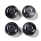 Two Tone Resin European Beads, Large Hole Beads, Rondelle, Black, 13.5x8mm, Hole: 5mm