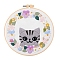 Cat Pattern DIY Embroidery Kits, Including Embroidery Cloth & Thread, Needle, Embroidery Hoop, Instruction Sheet, Light Grey, 300x300mm