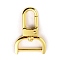 Zinc Alloy Swivel Lobster Claw Clasps, Swivel Snap Hook, Golden, 48x34mm, Hole: 19x9mm