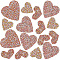 CRASPIRE 4 Styles Heart Hotfix Rhinestone Appliques, Resin Rhinestone, Colorful, 39~86.5x50~89x2~2.5mm, 16pcs/box