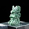 Natural Qinghai Jade Sculpture Display Decorations, for Home Office Desk, Butterfly Girl, 15x35mm