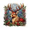 Wooden Puzzles, Children Intelligence Toys, Christmas Theme, Deer, 380x280mm