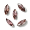 Cubic Zirconia Cabochons, Point Back, Horse Eye, Rosy Brown, 12x6x3mm