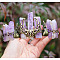 Natural Purper Jade Hair Bands,  Crown Hair Bands, for Women Girls, 270x180x30mm