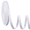 Polyester Herringbone Ribbon, for Garment Accessories, White, 1/2 inch(12.5mm)