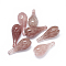 Natural Strawberry Quartz Pendants, Flower, 22~24x10~11mm, Hole: 0.8mm