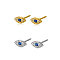 S925 Sterling Silver Devil Eye Stud Earrings Fashion Classic