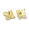 Alloy Bead Caps, Long-Lasting Plated, Lead Free & Cadmium Free, Flower, Real 14K Gold Plated, 6x6x2mm, Hole: 1.4mm