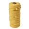 Cotton Macrame Cord, Round Macrame Rope for Wall Hangers, Boho Decorations, DIY Macrame Craft, Gold, 3mm, about 54.68 Yards(50m)/Roll