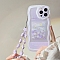 Oil Painting Flower TPU Plastic Mobile Phone Cover, Lilac, 16.1x7.7x0.85cm, Fit for iphone 15 Promax