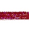 Transparent Electroplate Glass Beads Strands, AB Color Plated, Faceted, Bicone, Dark Red, 3.5~3.8x3mm, Hole: 0.8mm, about 113~115pcs/strand, 14.17~14.37 inch(36~36.5cm)