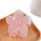 PVC Claw Hair Clips, Flower, Pink, 76x74x65mm