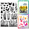 PVC Stamps, for DIY Scrapbooking, Photo Album Decorative, Cards Making, Stamp Sheets, Film Frame, Flower, 21x14.8x0.3cm