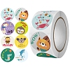 Round Paper Self-Adhesive Reward Sticker Rolls X-PW-WG29604-01-1