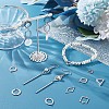 SUNNYCLUE 32Pcs 8 Styles Stainless Steel Connector Charms STAS-SC0005-07-4