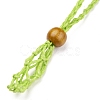 Adjustable Braided Waxed Cord Macrame Pouch Necklace Making NJEW-I243-A03-3