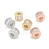 Brass Micro Pave Clear Cubic Zirconia Beads ZIRC-L101-08-1