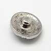 Vintage Flat Round Antique Silver Zinc Alloy Grade A Rhinestone Jewelry Snap Buttons SNAP-O019-11-NR-2