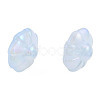 Rainbow Iridescent Plating Acrylic Beads OACR-N010-071-4