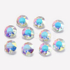 Faceted Glass Rhinestone Charms RGLA-F051-12mm-001AB-1