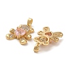 Brass Micro Pave Cubic Zirconia Pendants KK-C037-13G-3