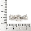 925 Sterling Silver Micro Pave Clear Cubic Zirconia Fold Over Clasps STER-U001-21P-3