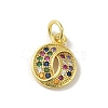 Brass Micro Pave Cubic Zirconia Charms KK-M283-25H-02-1