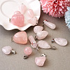 Heart Gemstone Pendants G-TA0001-19-12