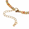 Two Tone Handmade Brass Curb Chain Bracelet Makings AJEW-JB00850-04-2